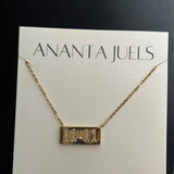 Studded 11:11 necklace