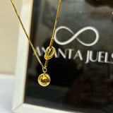 Knot ball necklace