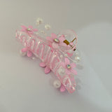 Pearl Floral claw clip