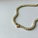 Bella heart tennis bracelet
