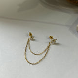 Gia double piercing earrings