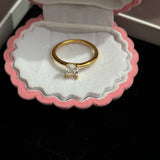 Square Solitaire ring