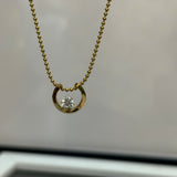 Moon solitaire necklace