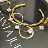 Bamboo bracelet stack