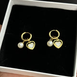 Heart 2 in 1 earrings