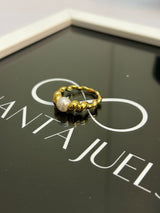 Pearl croissant ring