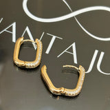 Studded Rectangular Hoops