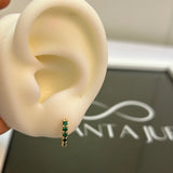 Green single line hoops