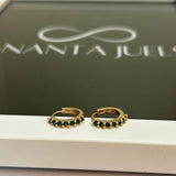 Green single line hoops