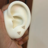 Triangle studs(double piercing)