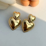 Puffy heart earrings