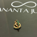 Green single line hoops