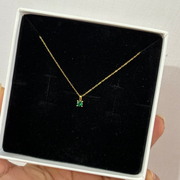 Tiny emerald necklace