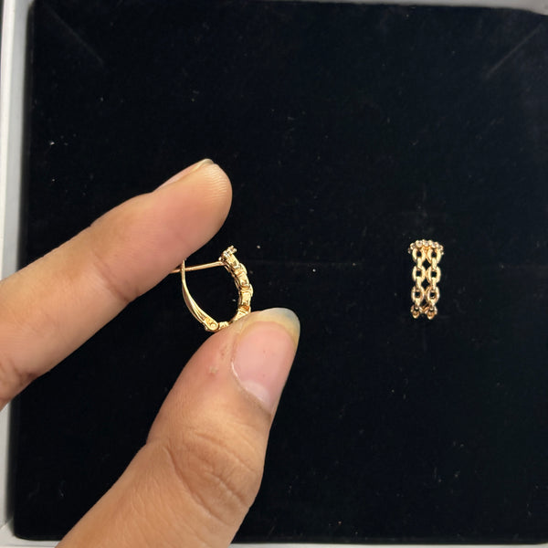 Link chain hoops (rose gold)
