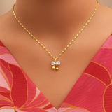 Tulip bow necklace