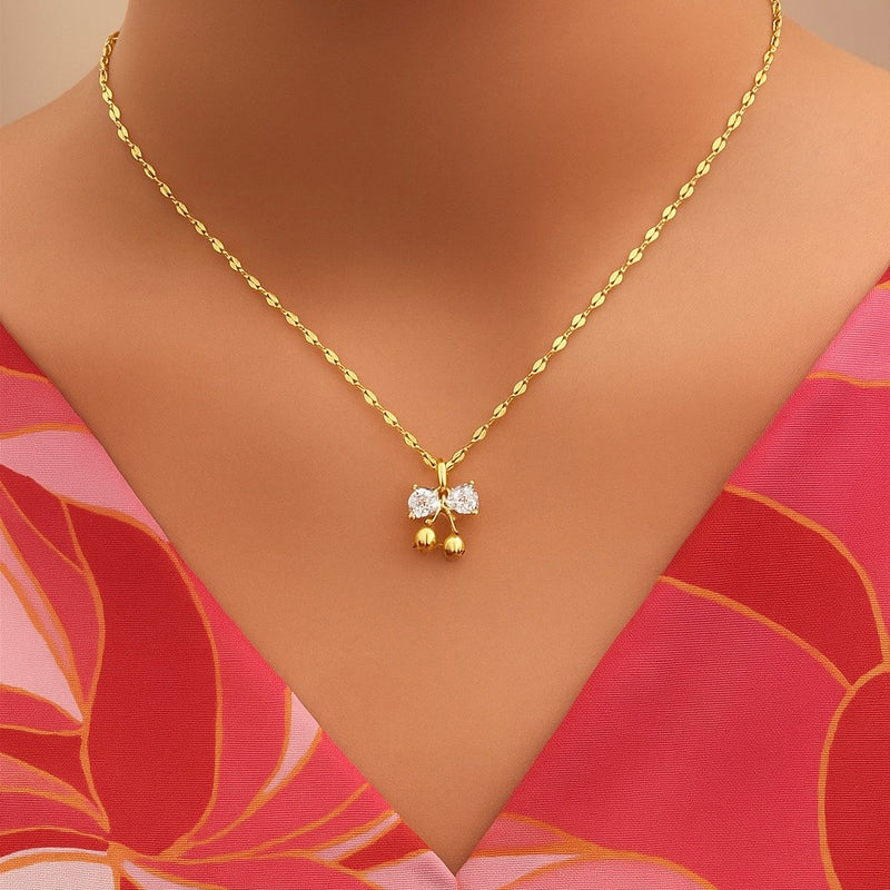 Tulip bow necklace