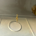 Hanging heart studs (ball screw) single piece