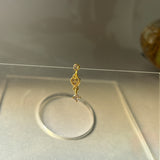 Hanging heart studs (ball screw) single piece