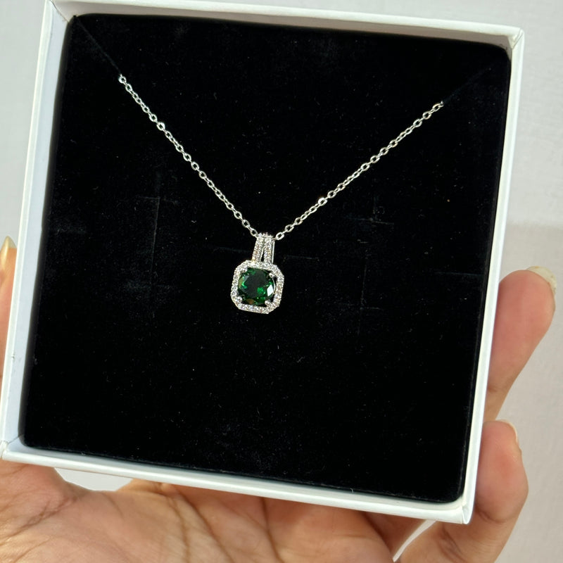 Emerald green necklace