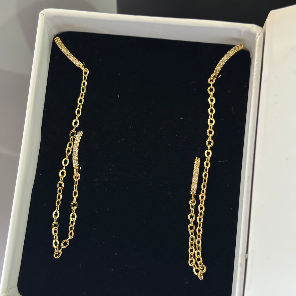 Double piercing hoops (brass)