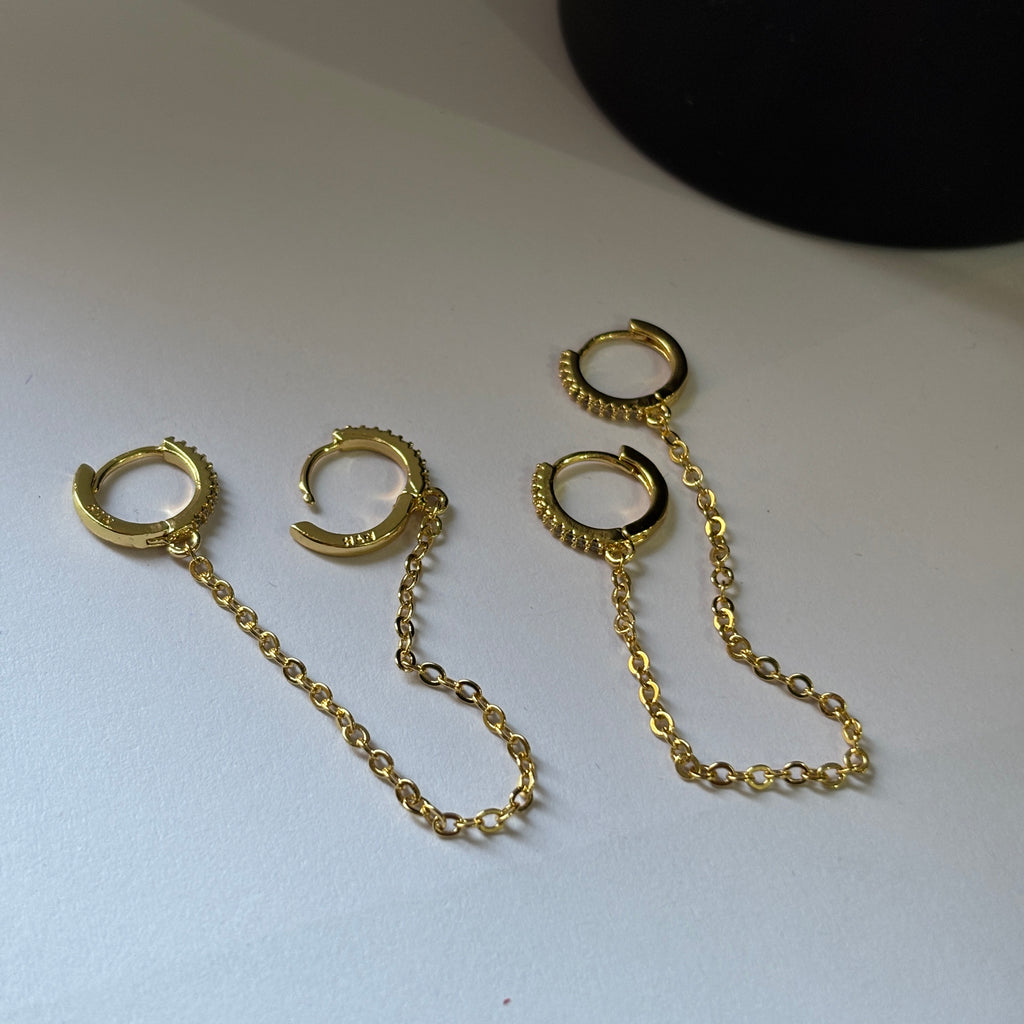 Double piercing hoops (brass)
