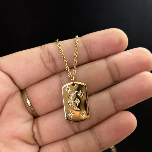 Moon star necklace