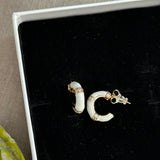 Vintage  hoops (white)