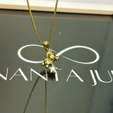 Cute teddy necklace