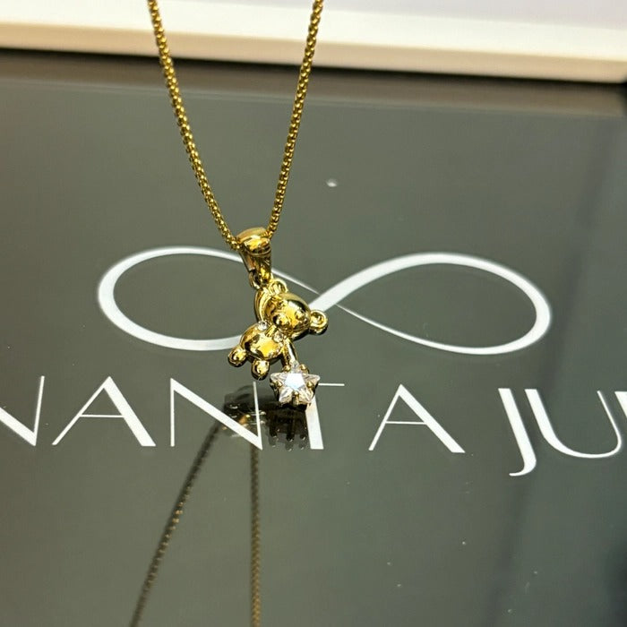 Cute teddy necklace