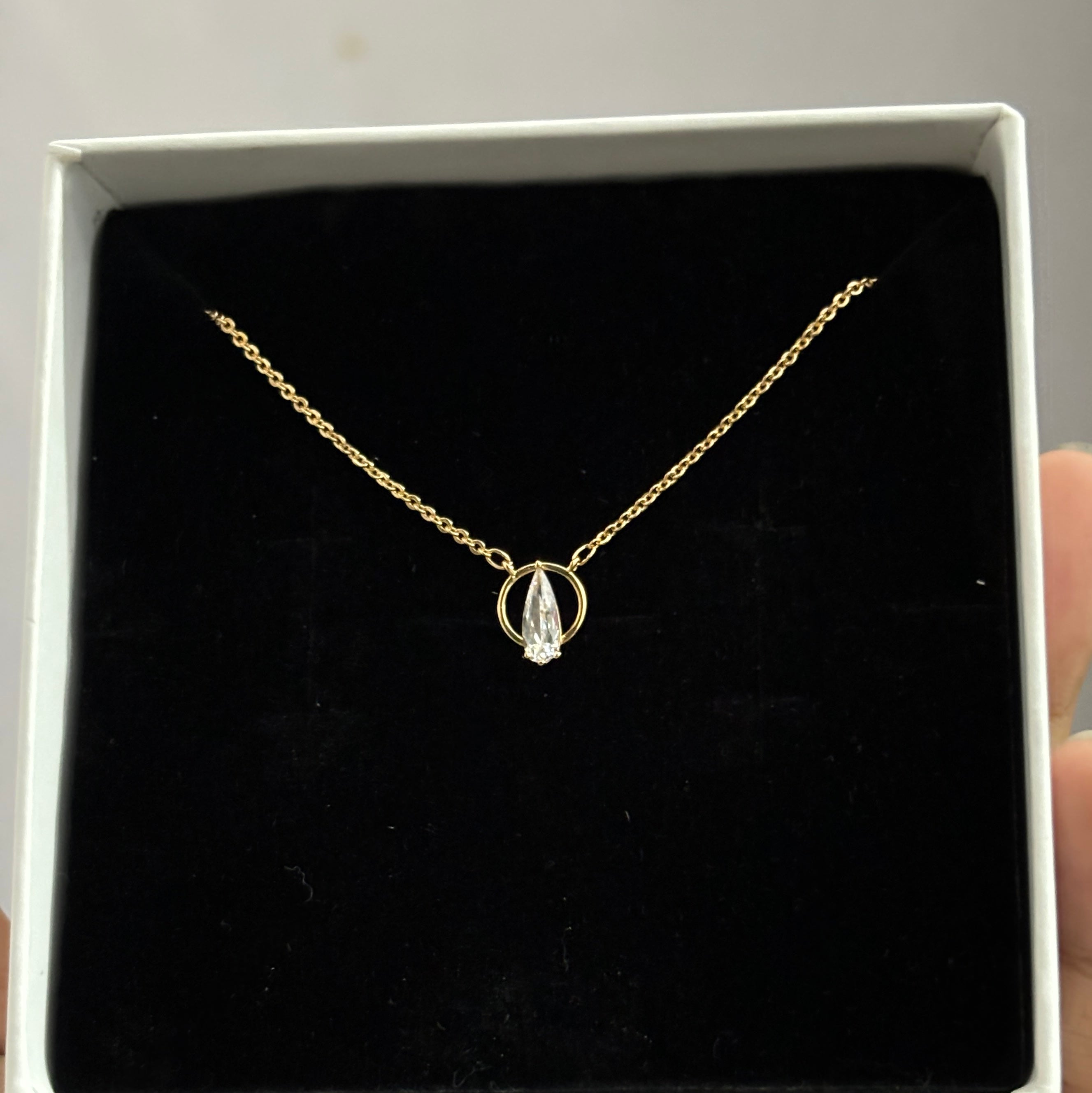 Ring drop necklace