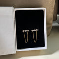Marquise chain earrings