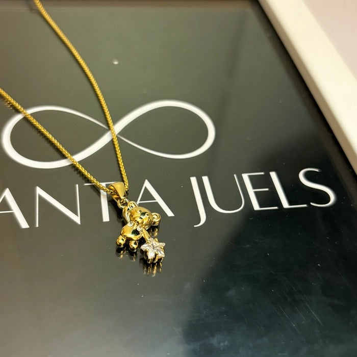 Cute teddy necklace