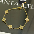Studded floral bracelet