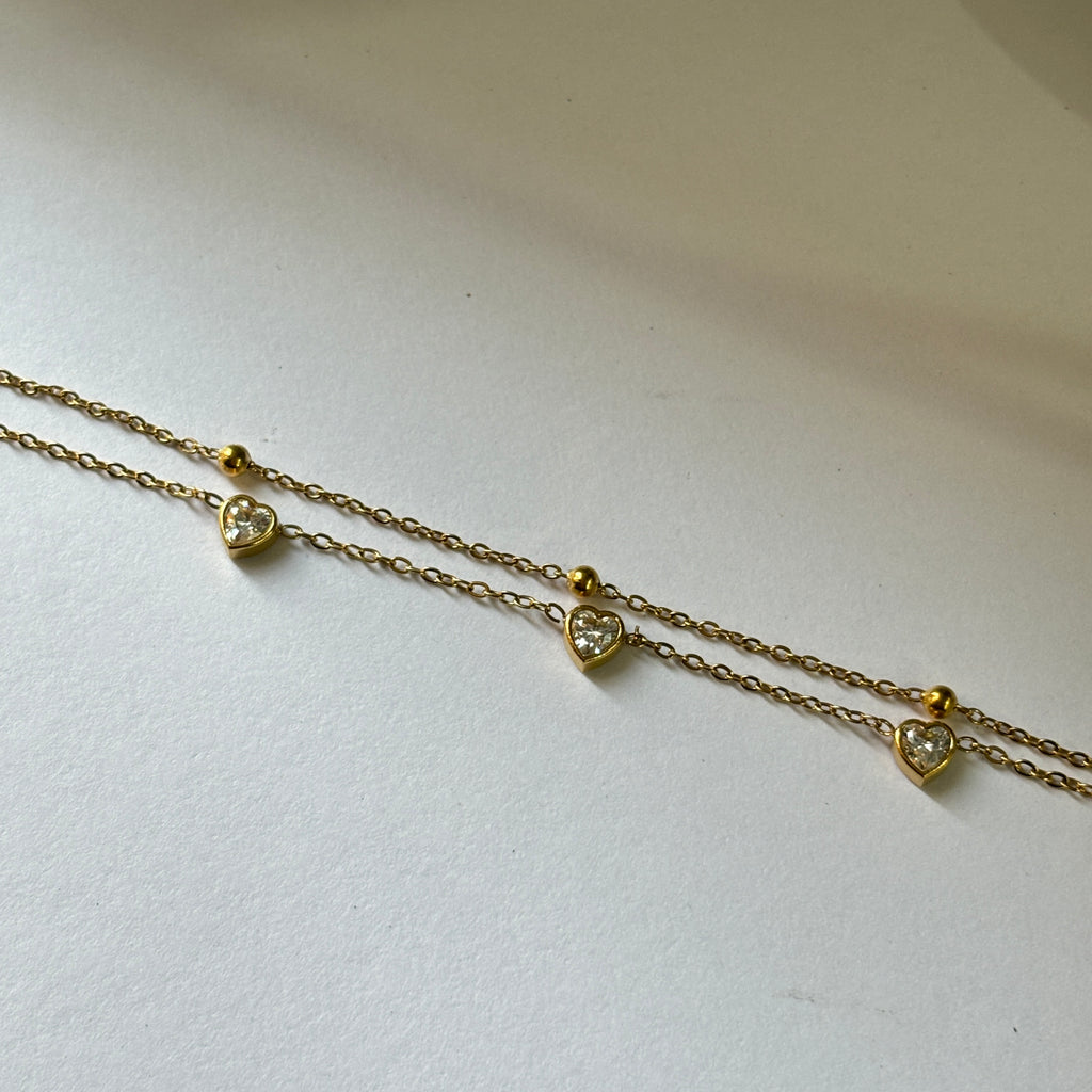 Bella heart chain bracelet