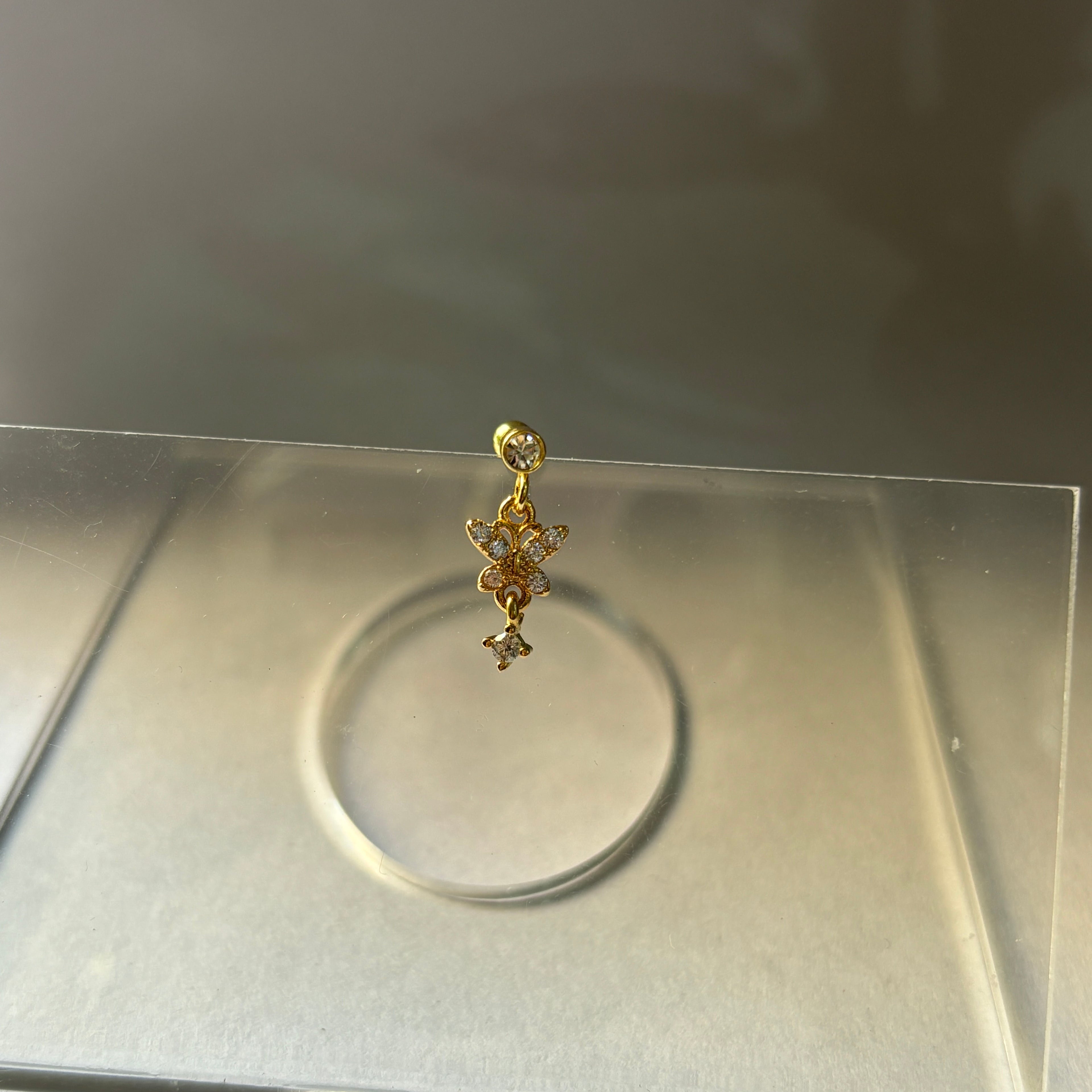 Hanging butterfly studs (ball screw) single piece