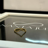 Studded crown ring