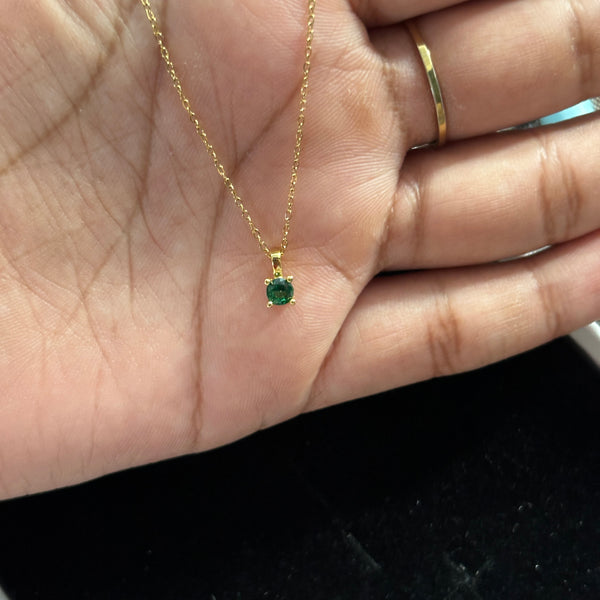 Tiny emerald necklace