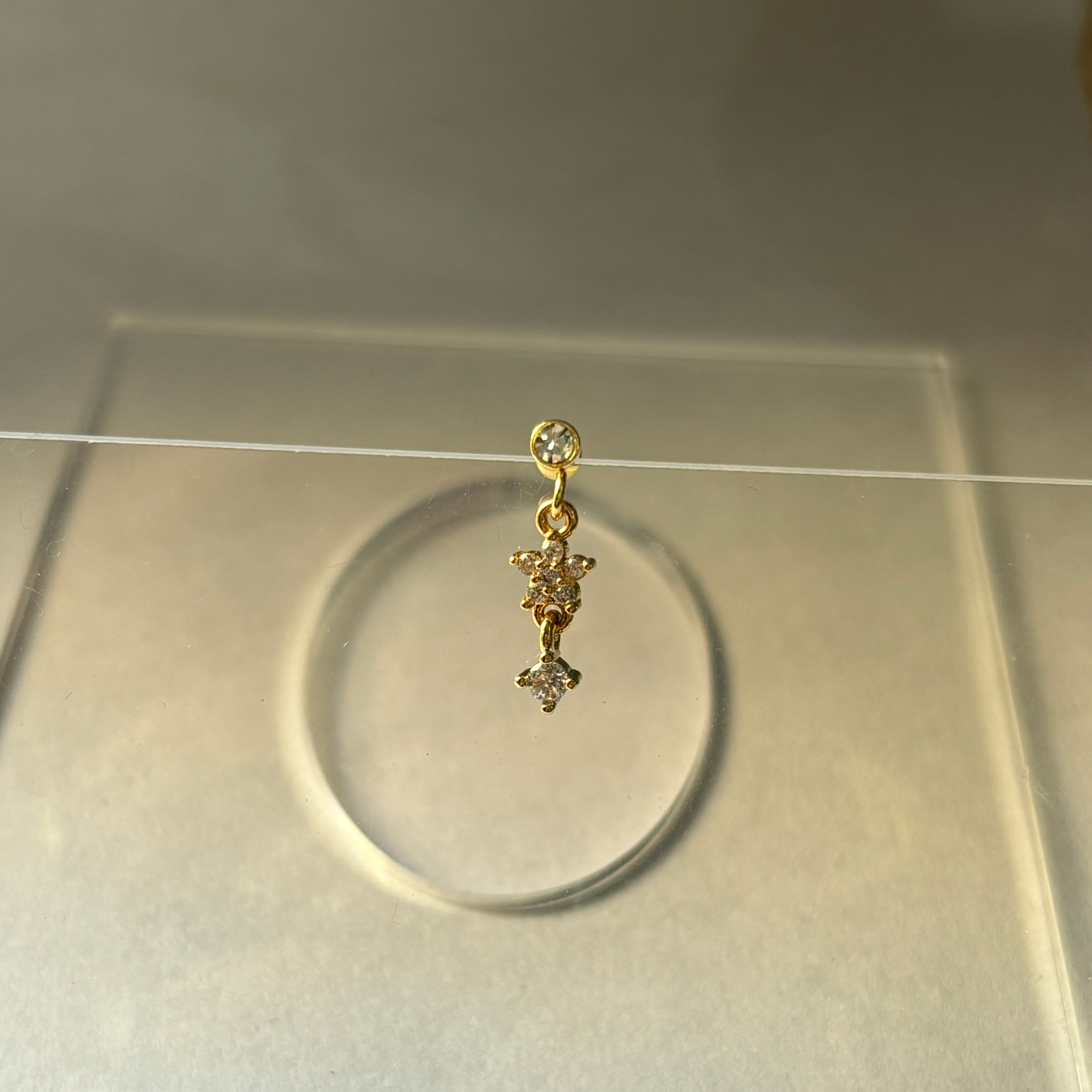 Mini floral studs (ball screw) single piece