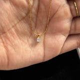 Tiny solitaire necklace