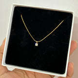 Tiny solitaire necklace