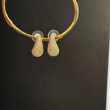 Studded drop earrings