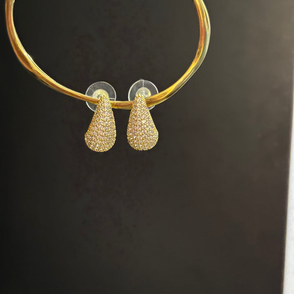 Studded drop earrings