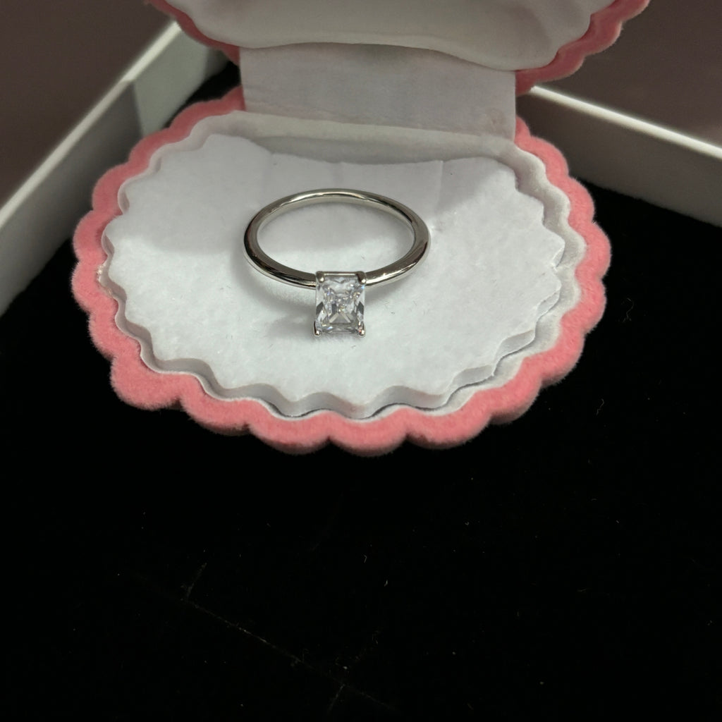 Square Solitaire ring