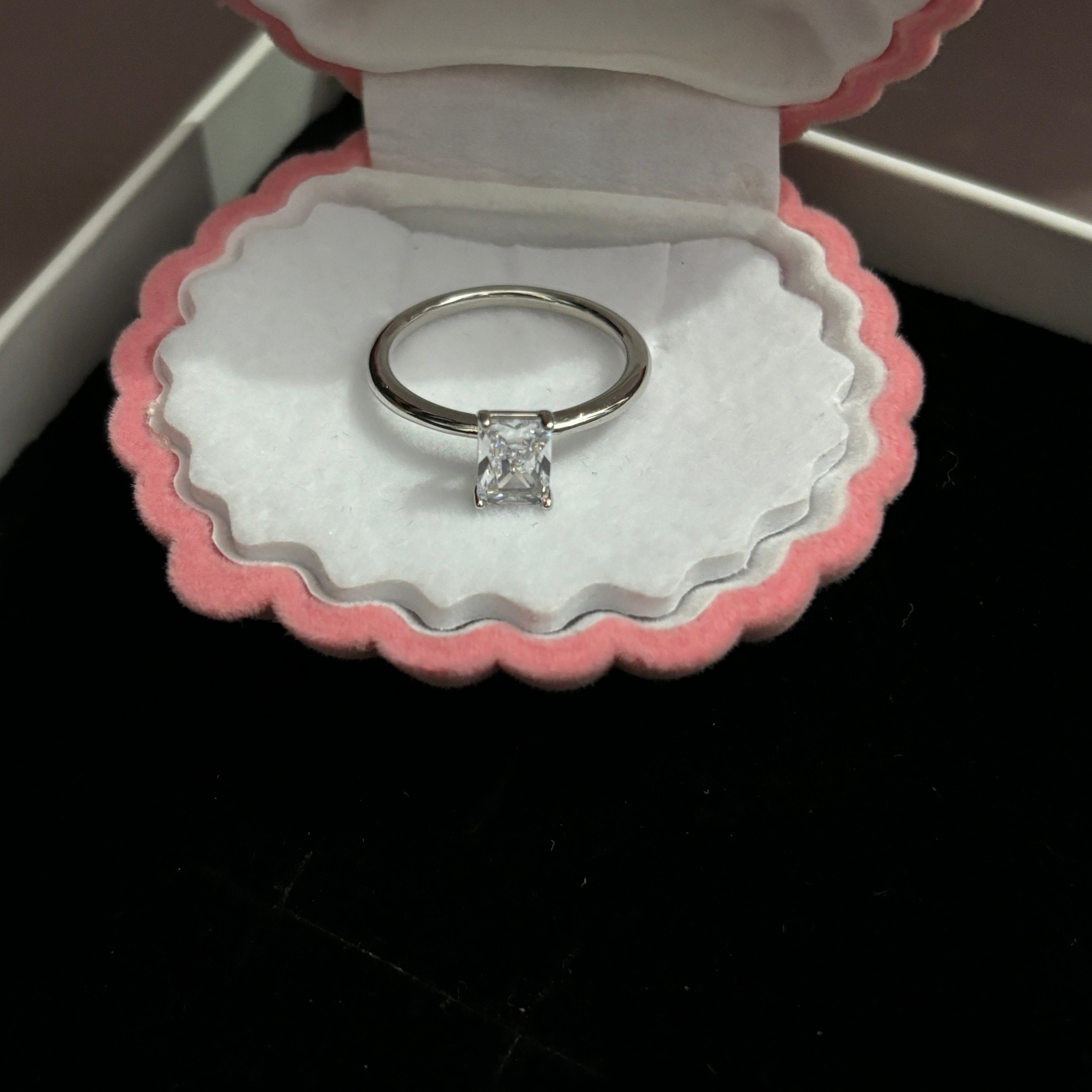 Square Solitaire ring