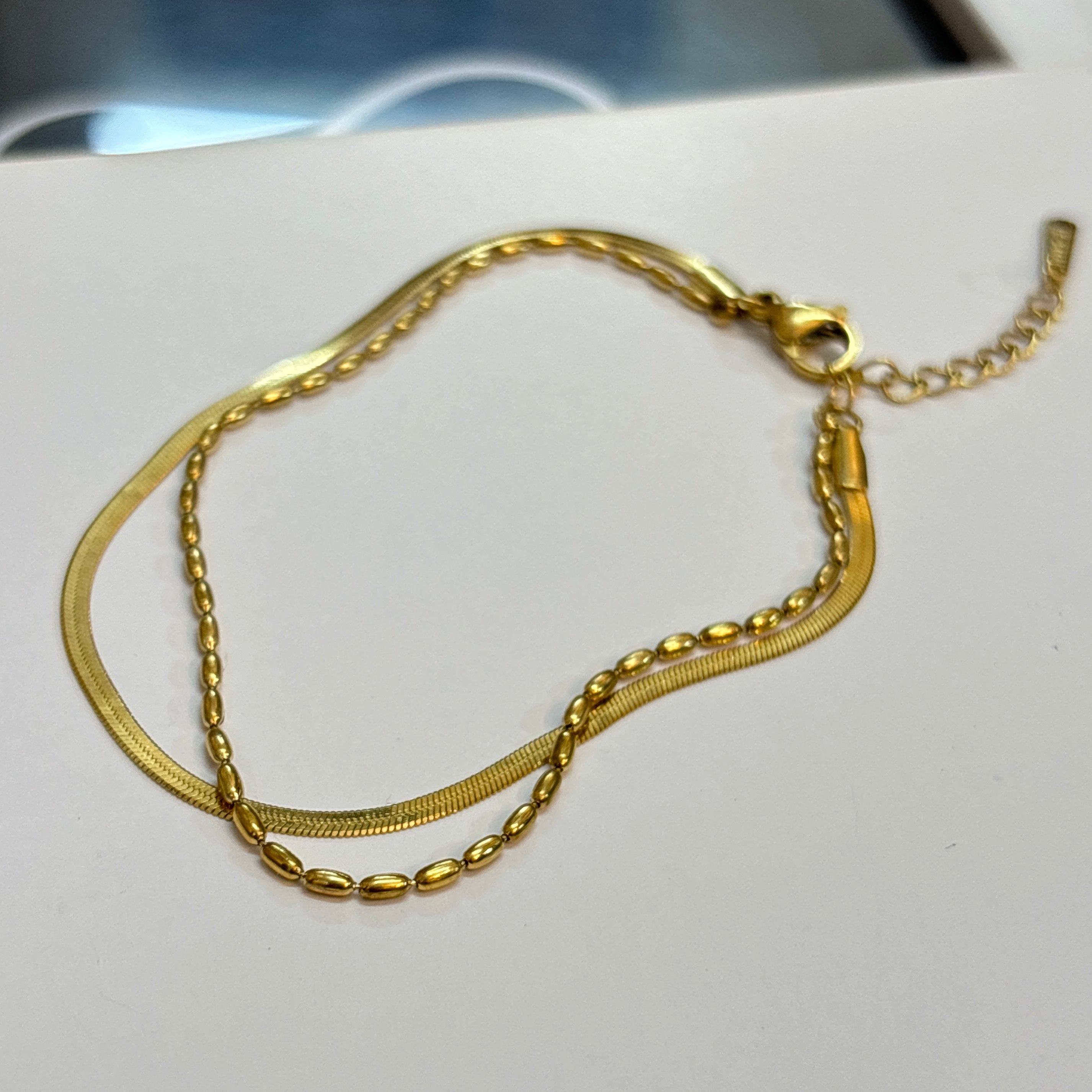 Dual chain bracelet