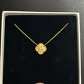 single stone floral necklace