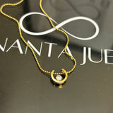 Moon solitaire necklace