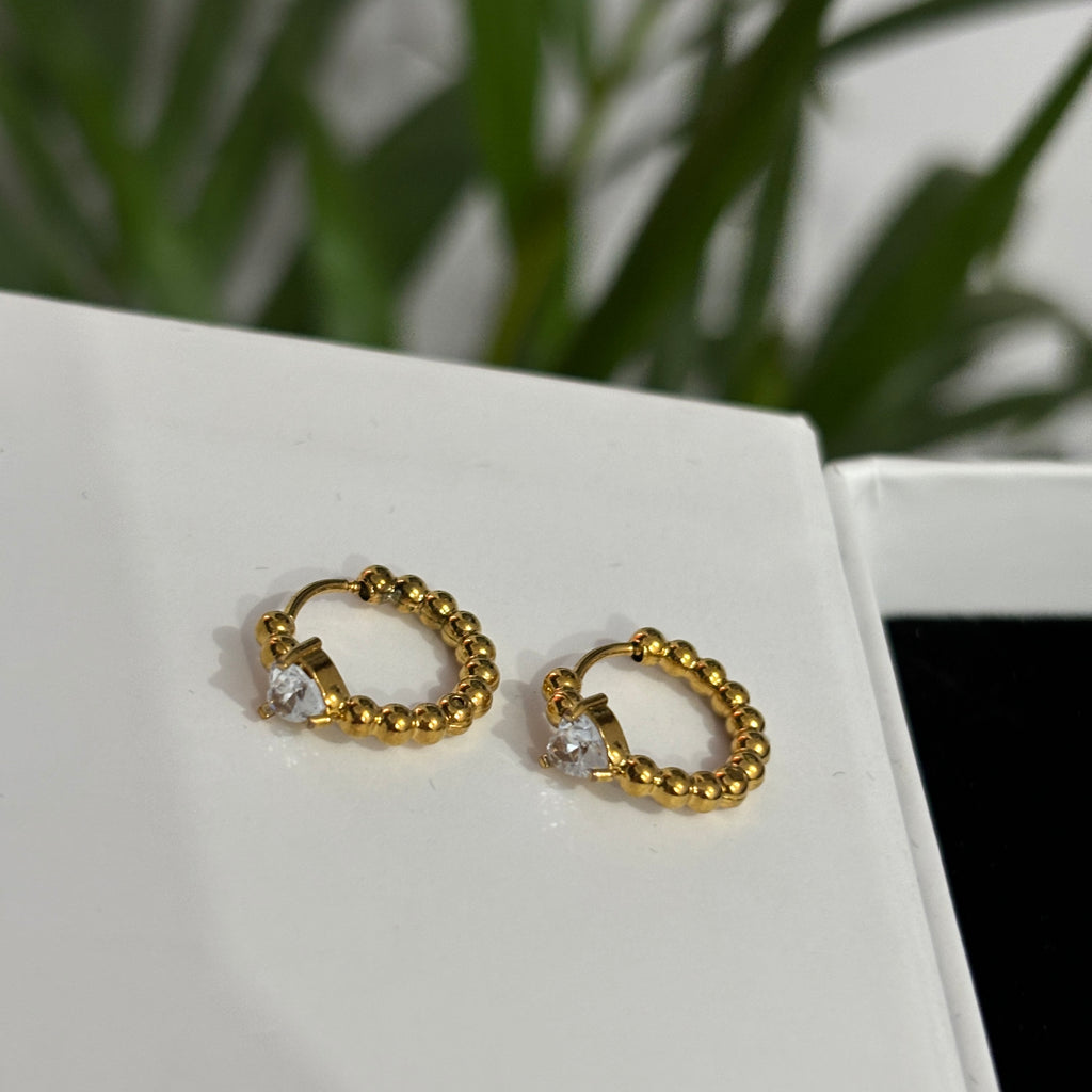 Bubble heart hoops