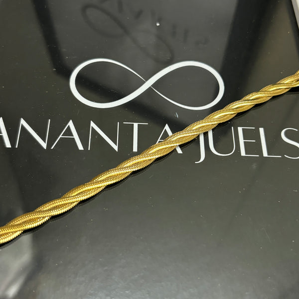 Twist snake chain bracelet