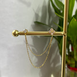 Gia double piercing earrings